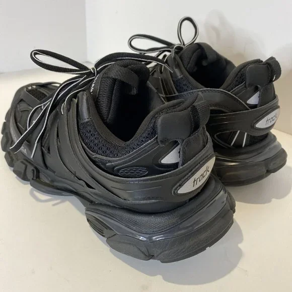 Balenciaga Black Track Trainers Mesh & Nylon Men’s Size 11 US 44 EUR with Bag - Picture 6 of 12